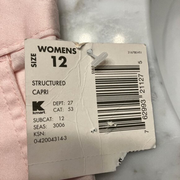 NWT Basic Editions Womens Light Pink Capris Size 12 - Picture 4 of 9